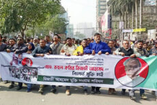 রাজধানীতে রিজভীর মুক্তি দাবিতে বিক্ষোভ