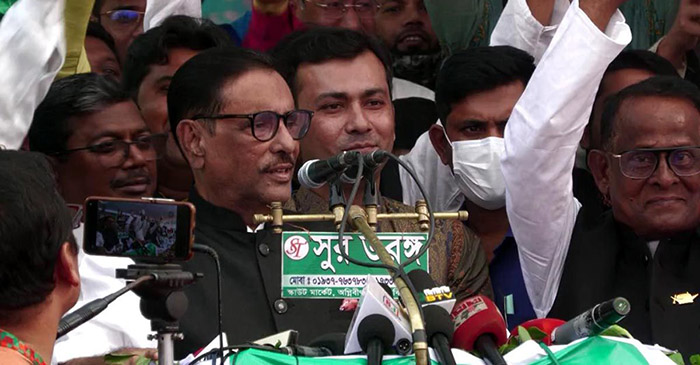 গণতন্ত্রকে বাঁচাতে শেখ হাসিনাকে ক্ষমতায় রাখতে হবে: ওবায়দুল কাদের