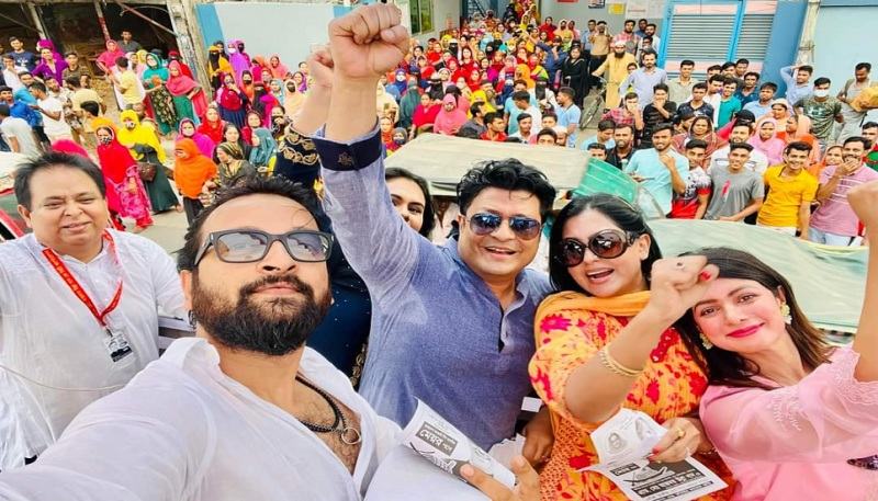 আজমতের প্রচারণায় ফেরদৌস-রিয়াজ-নিপুণ-মাহি