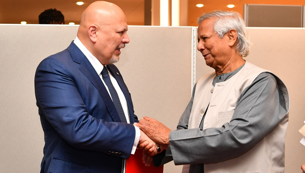 ছাত্র আন্দোলনে গণহত্যা নিয়ে আইসিসির প্রধান কৌঁসুলির সঙ্গে ড. ইউনূসের বৈঠক